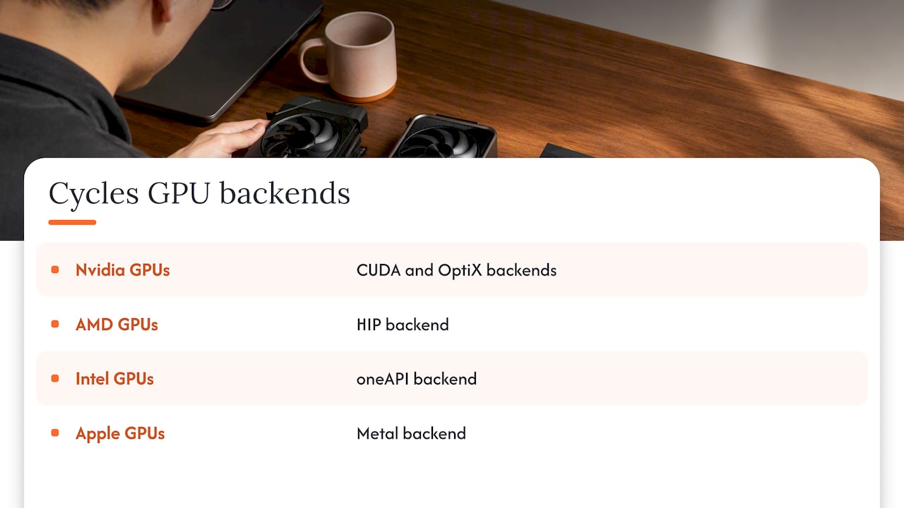 Blender GPU backend compatibility map